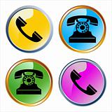 Vector glossy phones icons