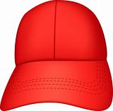baseball cap, red