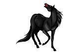 Black hellish horse