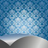 Blue and silver background 