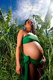 Tropical pregnant woman
