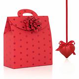 Red Gift Bag and Heart Shaped Bauble