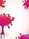 Pink and red Ink Splash Background. 