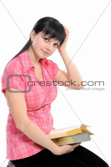 Young girl with book