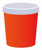 a red beverage cup
