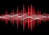 music equaliser wave red