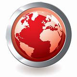 red icon earth globe