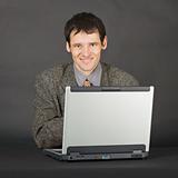 Young man with computer