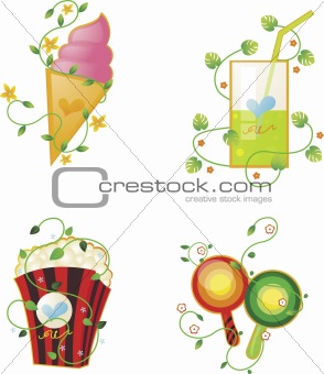 Food theme icons