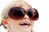 Cute little girl wearing sunglasses