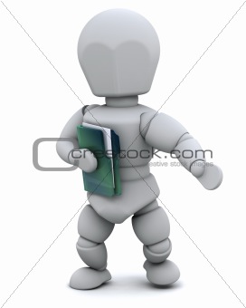 man with document folder