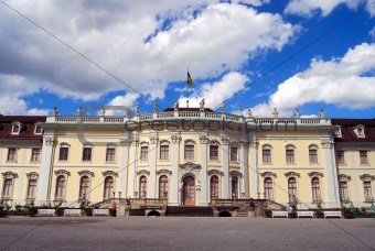 Entrance to royal palace -  panoramic view
