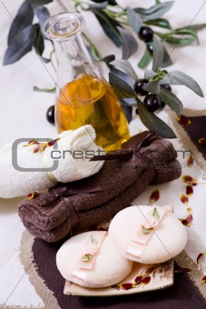 Spa treatment - relax with olive oil