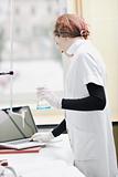young woman in lab 