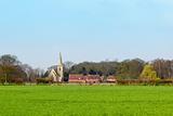 wheatfield with rural church