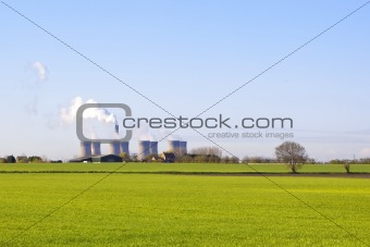wheatfield and power station
