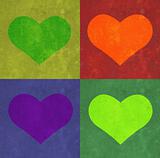 Heart and rectangles background for your best design.