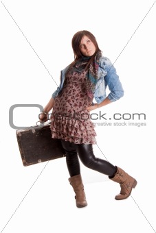 Girl with baggage