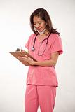 Attractive female asian nurse doctor
