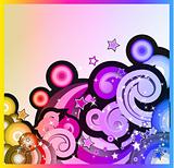 Fantasy Bubbles Background with Colorful Rainbow Effect