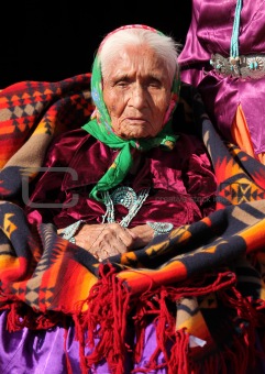 Portrait of a Navajo Elder Wearing Traditional Turquiose Jewelry