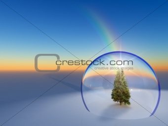 Globe Snow Christmas tree