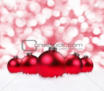 Holiday Bulbs With Sparkling Background