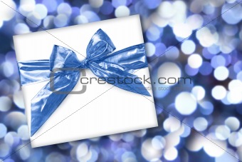 Holiday or Birthday Gift on Abstract Background