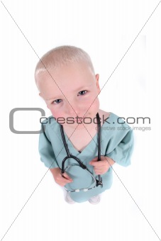 Young Boy Dressed as a Doctor
