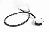 Medical Stethoscope on White Background With Copy Space