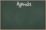Chalkboard with text Agenda