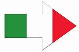 Italian flag arrow