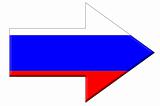 Russian flag arrow