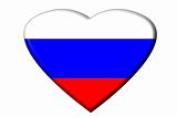 Russian flag heart