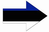 Estonian flag arrow