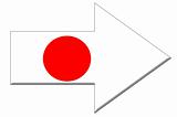 Japanese flag arrow