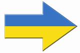 Ukranian flag arrow