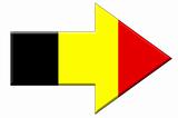 Belgian flag arrow