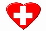 Swiss flag heart