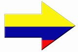 Colombian flag arrow
