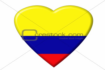 Colombian flag heart