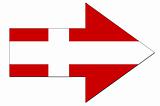 Danish flag arrow