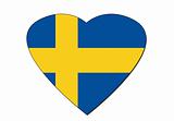 Swedish flag heart