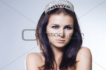 beautiful princess with diamond crown