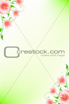 Abstract Grunge Background with flowers