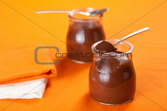 homemade dessert chocolate mousse 