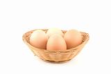 eggs in a wicker basket