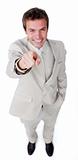 Assertive attractive businessman pointing at the camera 