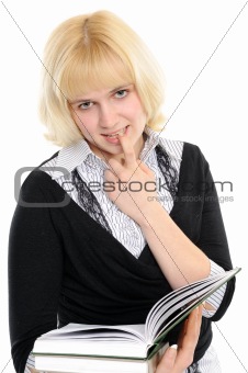 Young girl with book