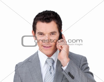 Charismatic businessman on phone 